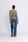 Vera Ls Knit Belt Kofta Ex - Vetiver