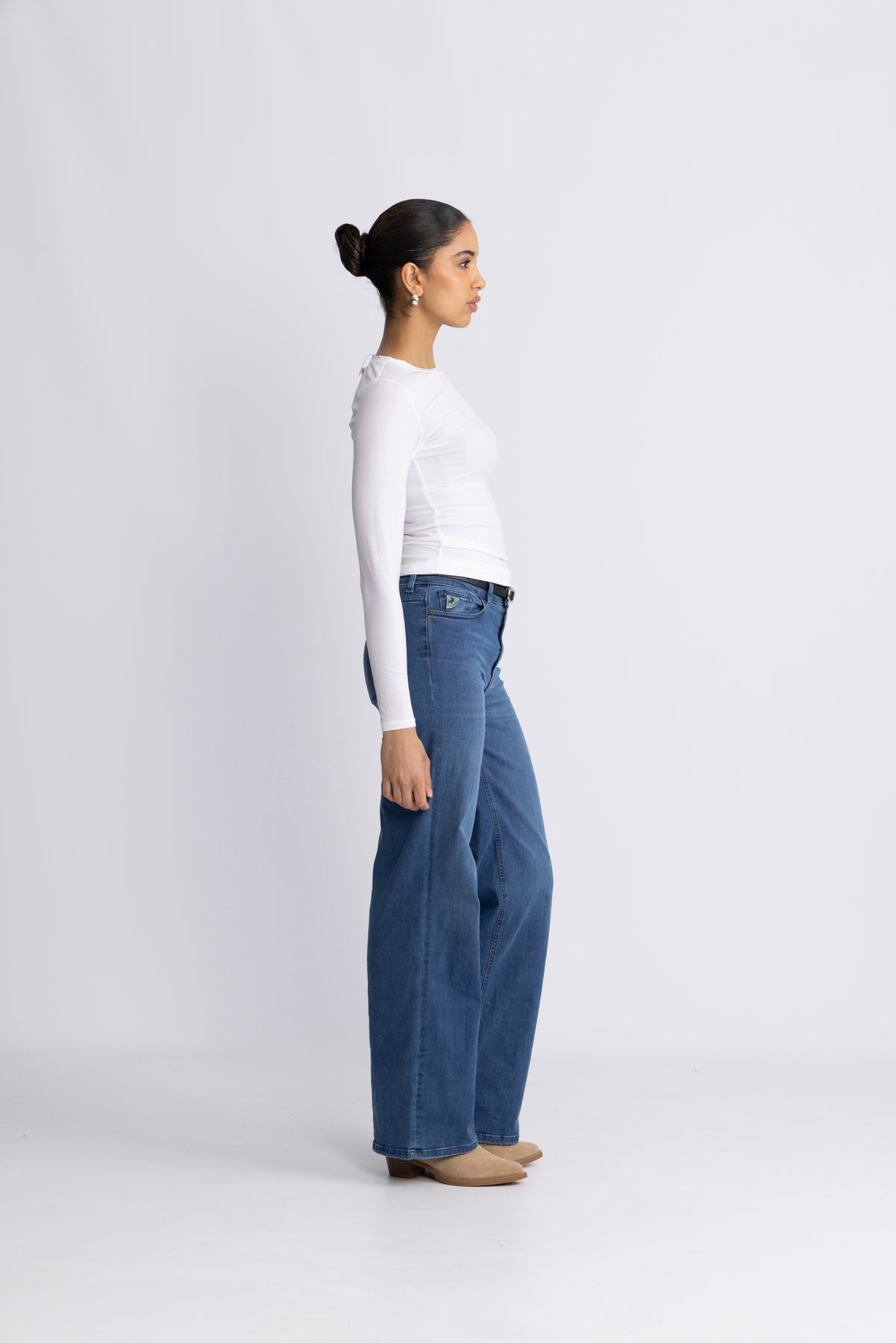 Betrina O LS Topp - Bright White