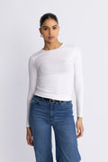 Betrina O LS Topp - Bright White