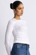 Betrina O LS Topp - Bright White