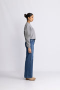 Strand Embroidered Sweatshirt - Grey Melange