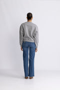 Strand Embroidered Sweatshirt - Grey Melange