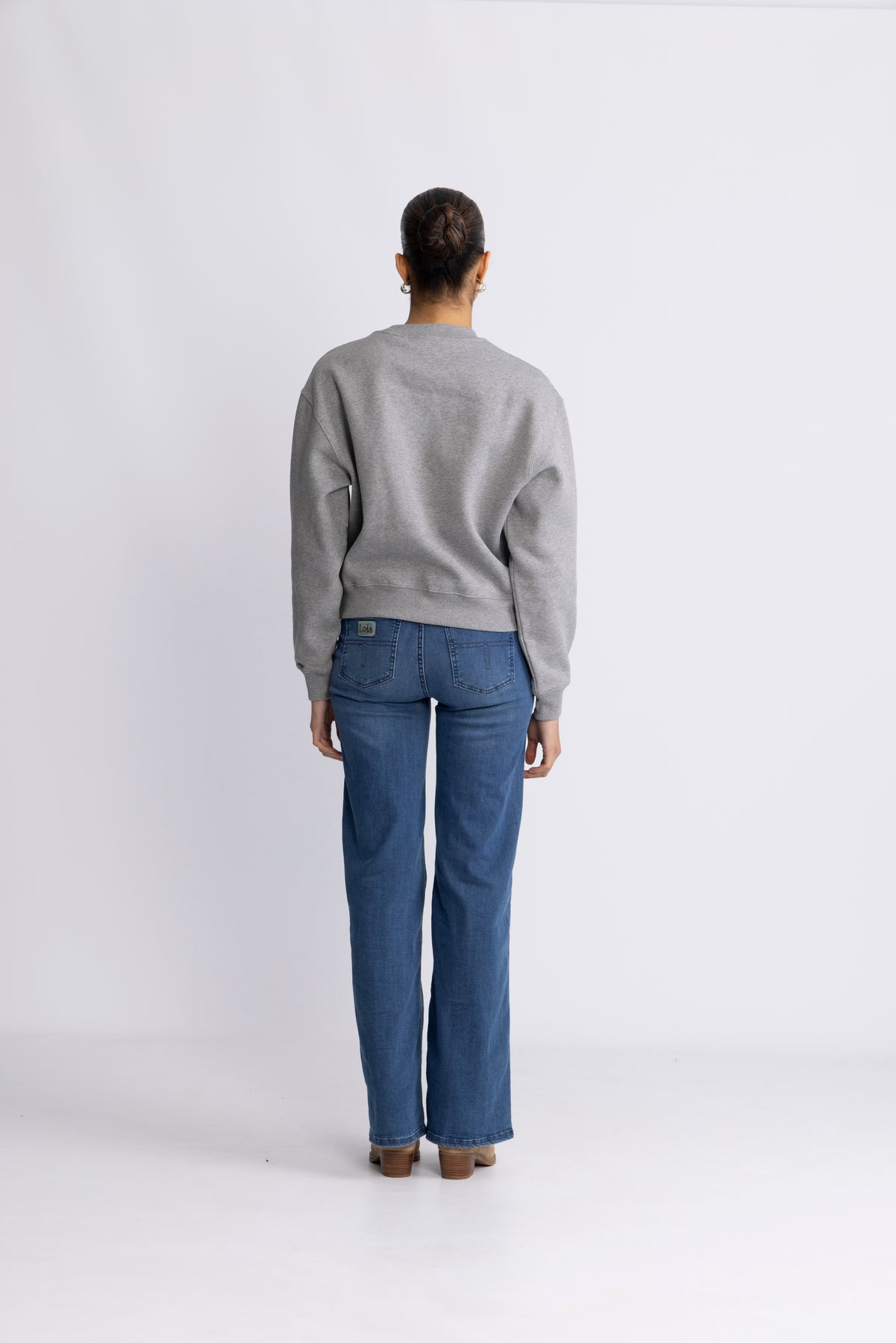 Strand Embroidered Sweatshirt - Grey Melange