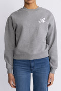 Strand Embroidered Sweatshirt - Grey Melange