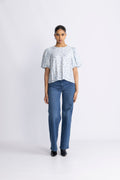 Cajsa Karalynn 2/4 Top Aop - Skyway Flower