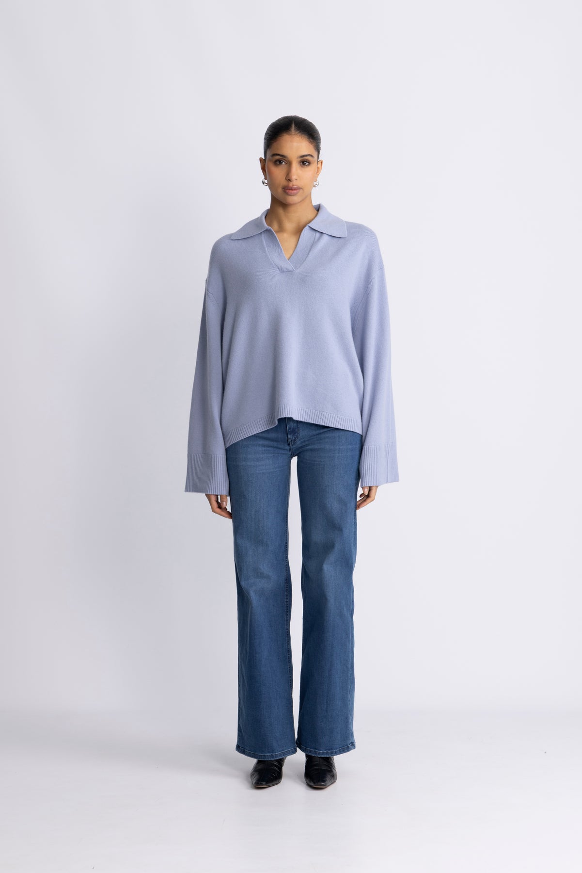 FWSS Cape Cod Polo Sweater - Cornflower Blue
