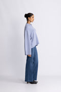 FWSS Cape Cod Polo Sweater - Cornflower Blue