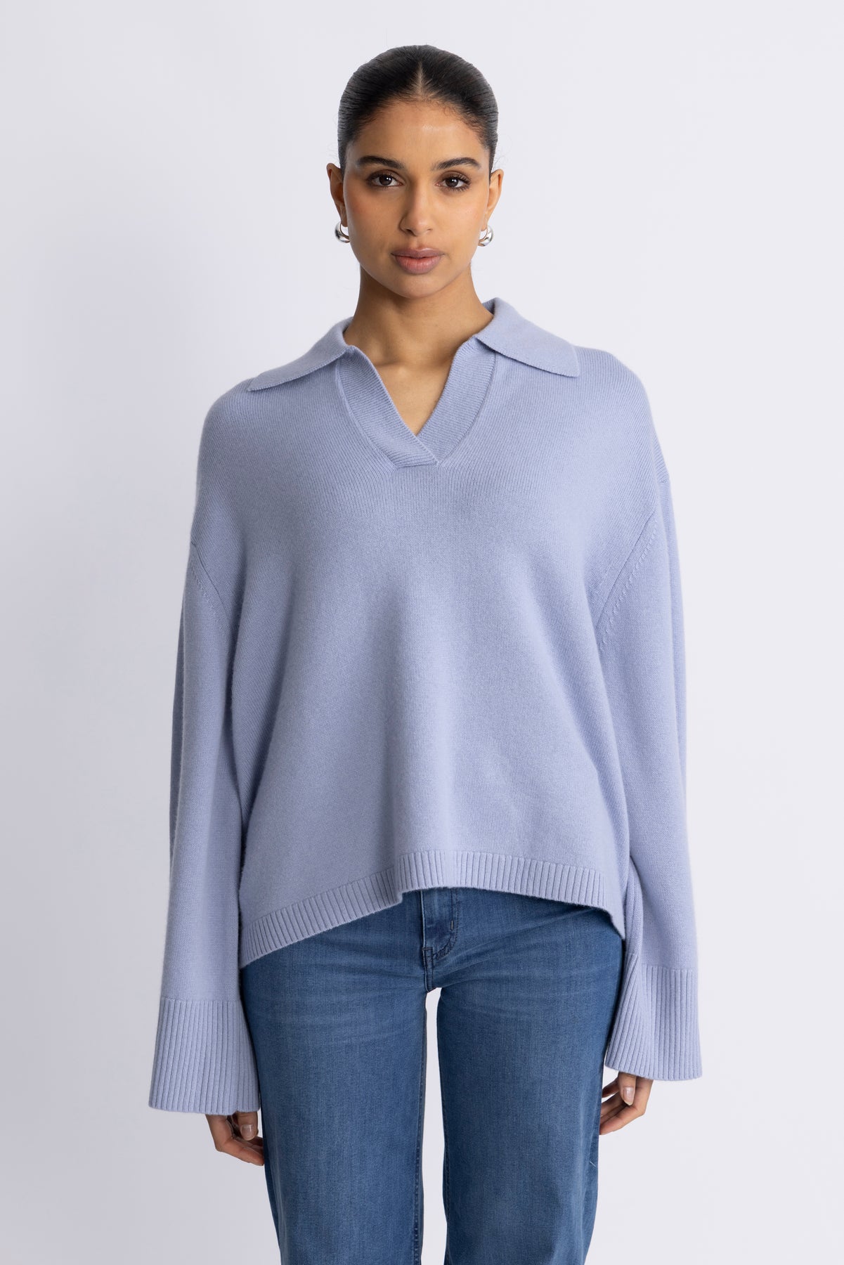 FWSS Cape Cod Polo Sweater - Cornflower Blue