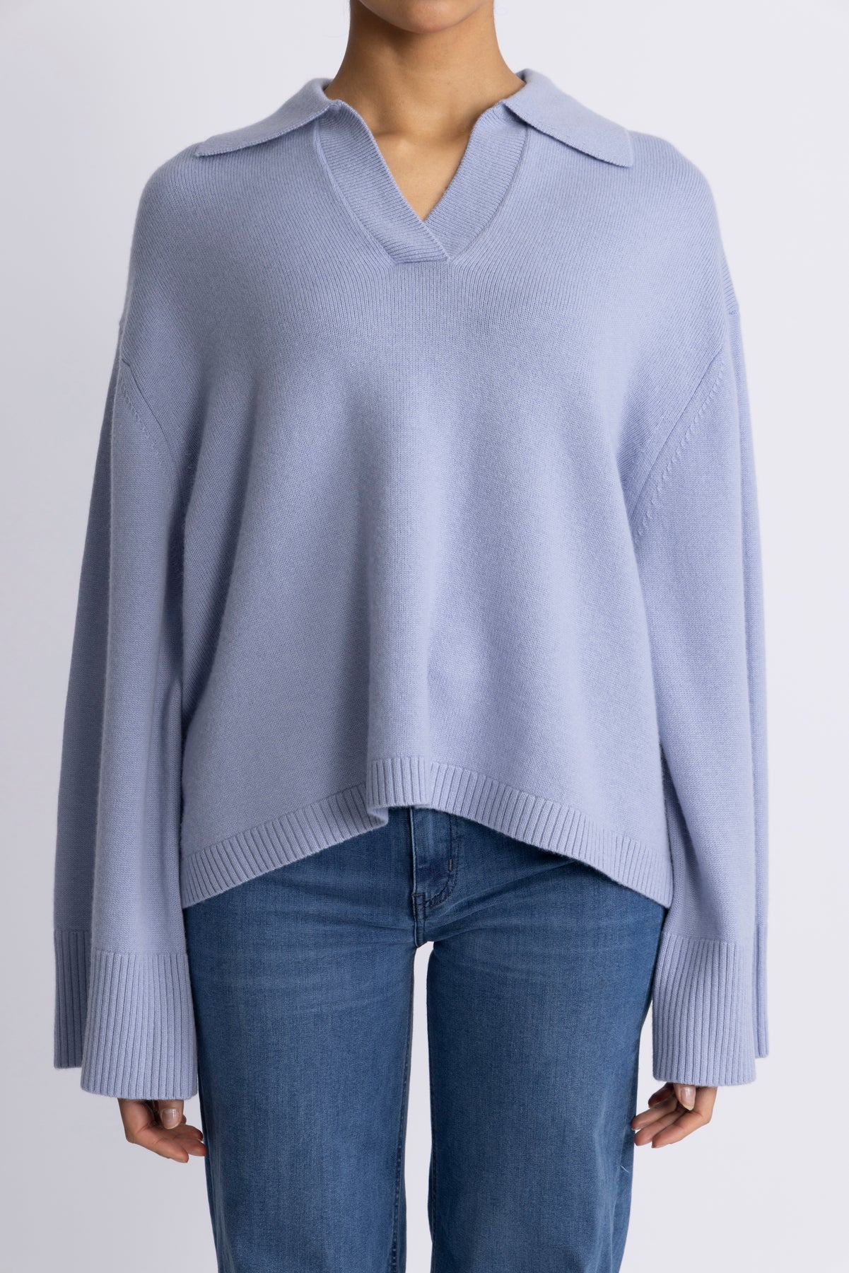 FWSS Cape Cod Polo Sweater - Cornflower Blue