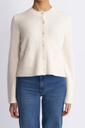 Structured Wool Cardigan - Snowflake