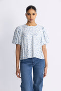 Cajsa Karalynn 2/4 Top Aop - Skyway Flower