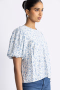 Cajsa Karalynn 2/4 Top Aop - Skyway Flower