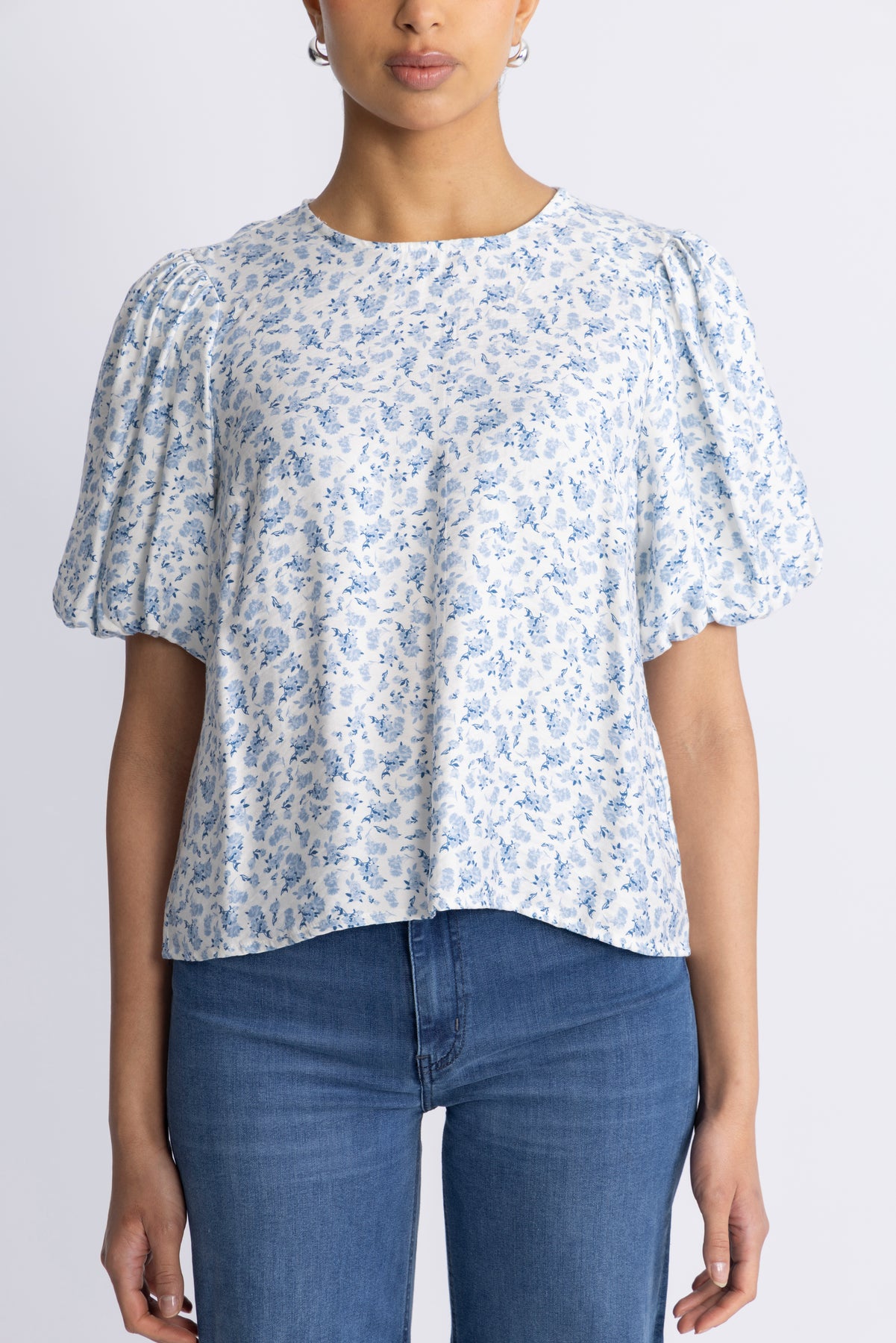 Cajsa Karalynn 2/4 Top Aop - Skyway Flower