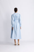 Yasyamina Ls Long Shirt Dress - Clear Sky