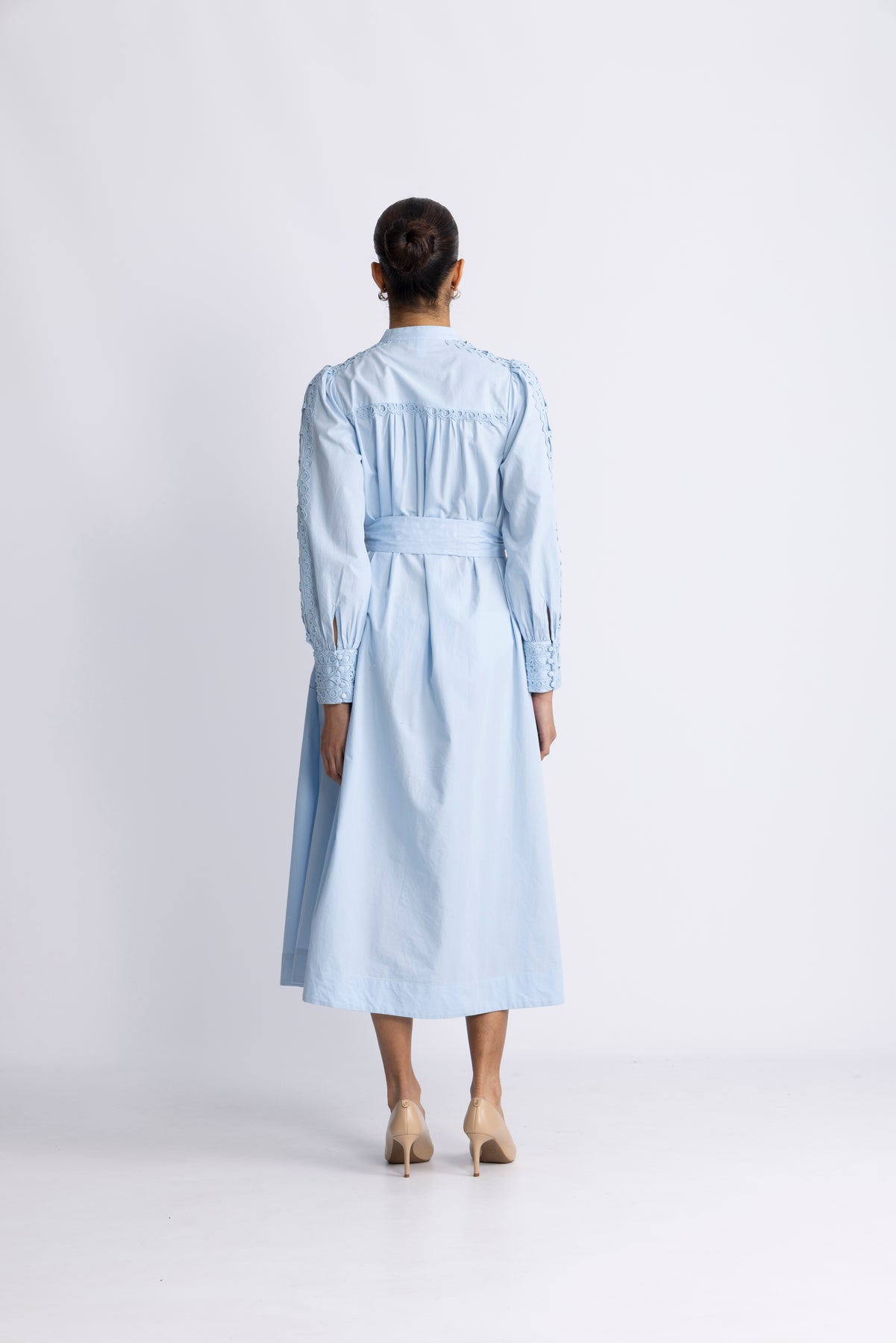 Yasyamina Ls Long Shirt Dress - Clear Sky
