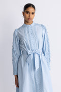 Yasyamina Ls Long Shirt Dress - Clear Sky