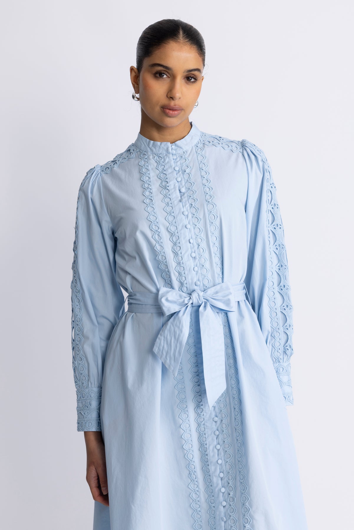 Yasyamina Ls Long Shirt Dress - Clear Sky