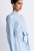 Yasyamina Ls Long Shirt Dress - Clear Sky