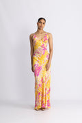 Satin Slip Dress - Poppy Flowers