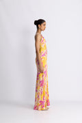 Satin Slip Dress - Poppy Flowers