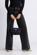 Ellie Suede - Navy med guld