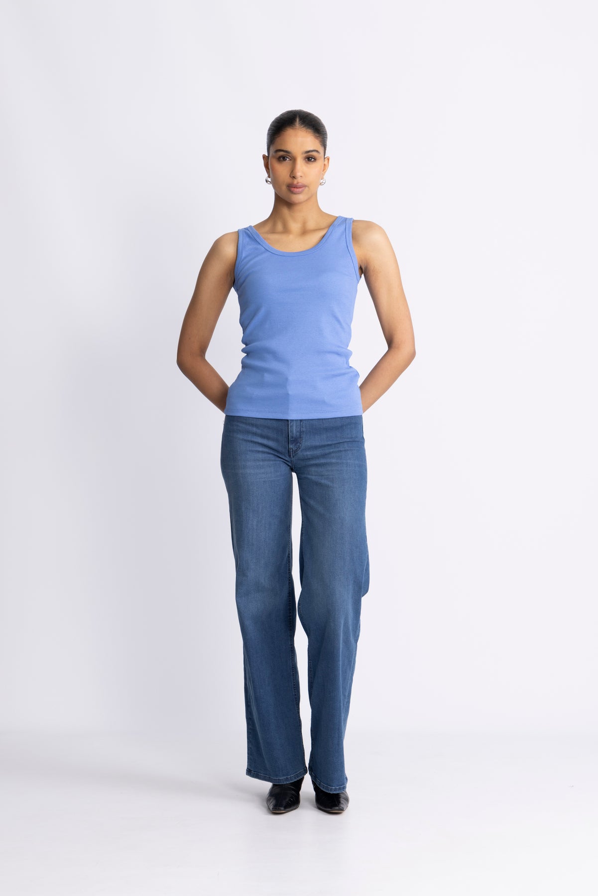 GANT Slim Ribbed Tank Top - Perfect Blue