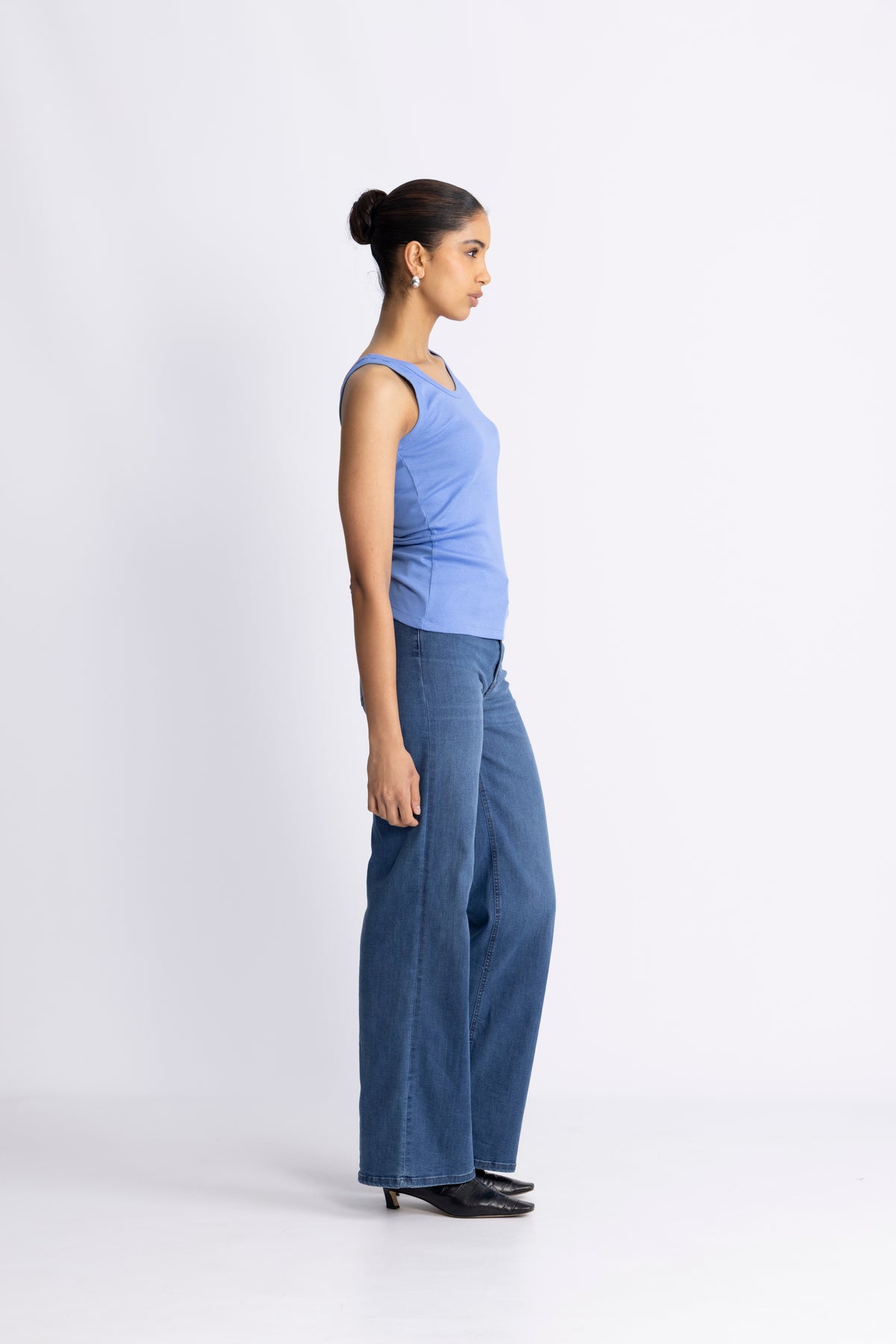 GANT Slim Ribbed Tank Top - Perfect Blue