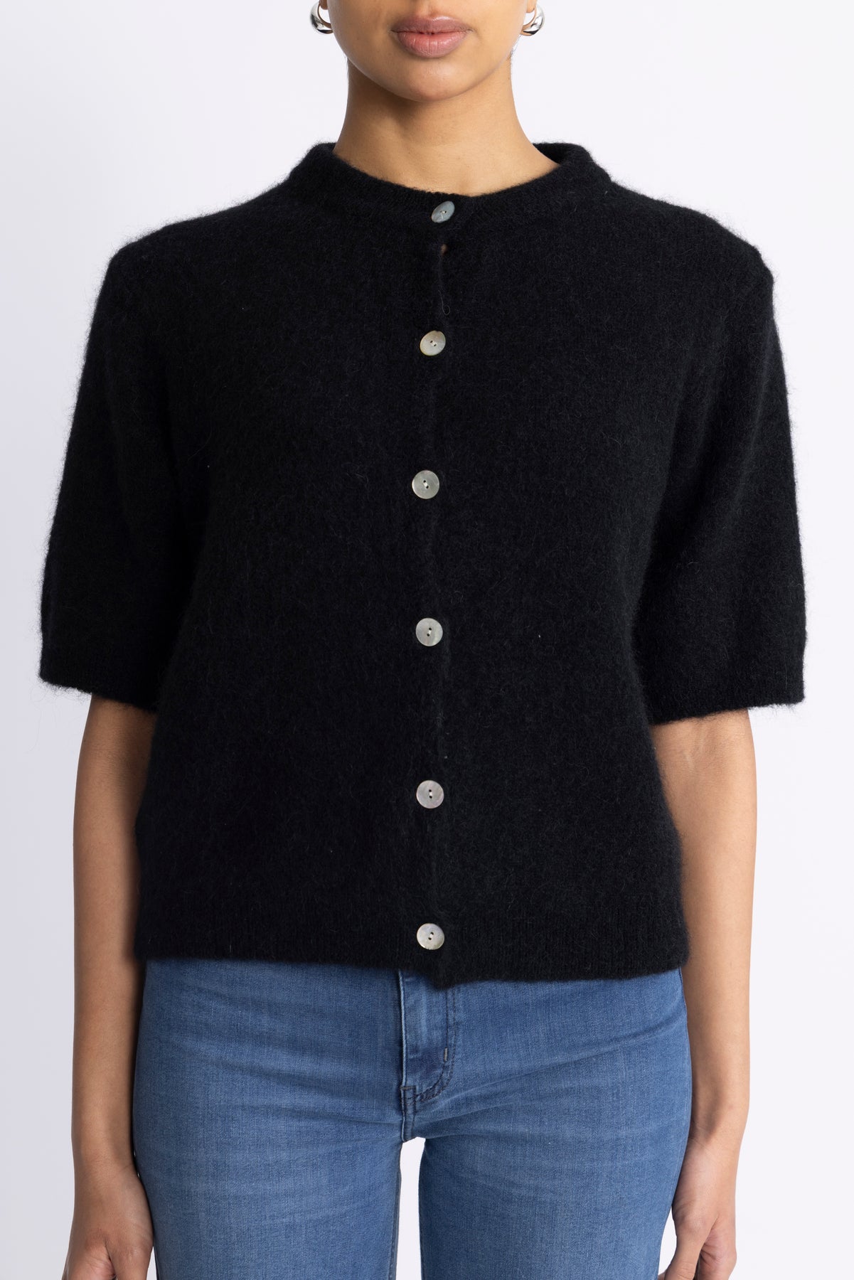Kae Ss Knit Cardigan - Black