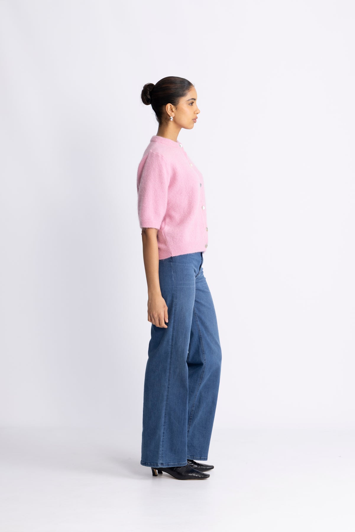 Kae SS Knit Cardigan - Blush