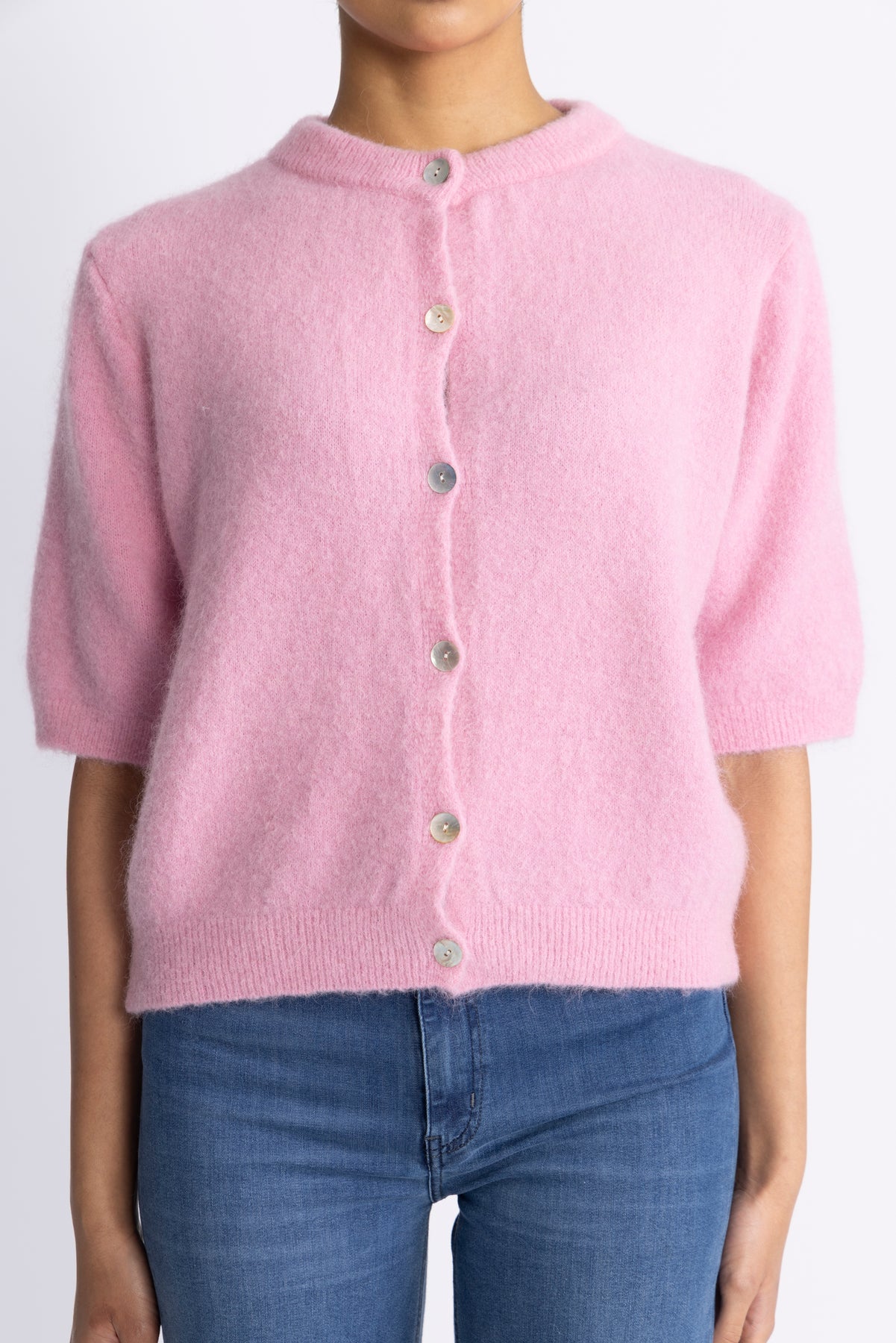 Kae SS Knit Cardigan - Blush