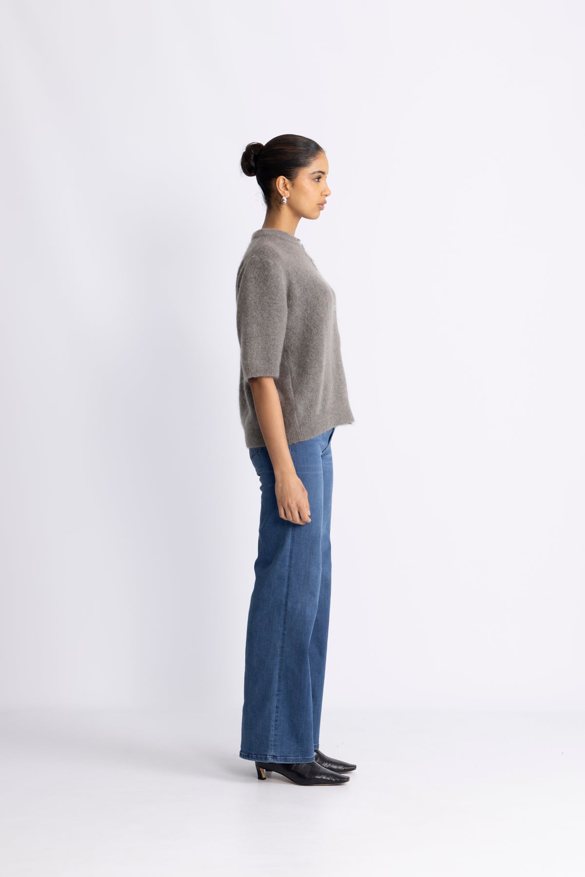 Noella Kae SS Knit Cardigan - Brun