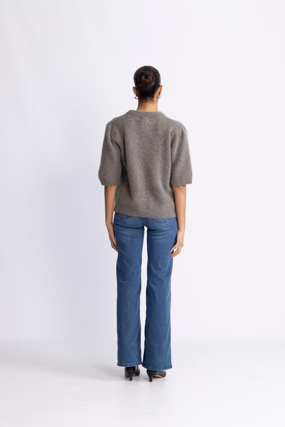 Noella Kae SS Knit Cardigan - Brun