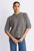Noella Kae SS Knit Cardigan - Brun