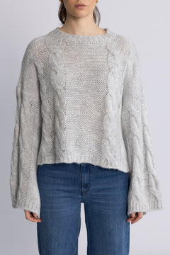 Lyza Sh Knit - Light Grey Melange