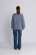 Sofie V-Neck Sweater - Faded Denim