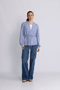 Fredrikke Chunky Cardigan - Ljusblå