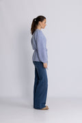 Fredrikke Chunky Cardigan - Ljusblå