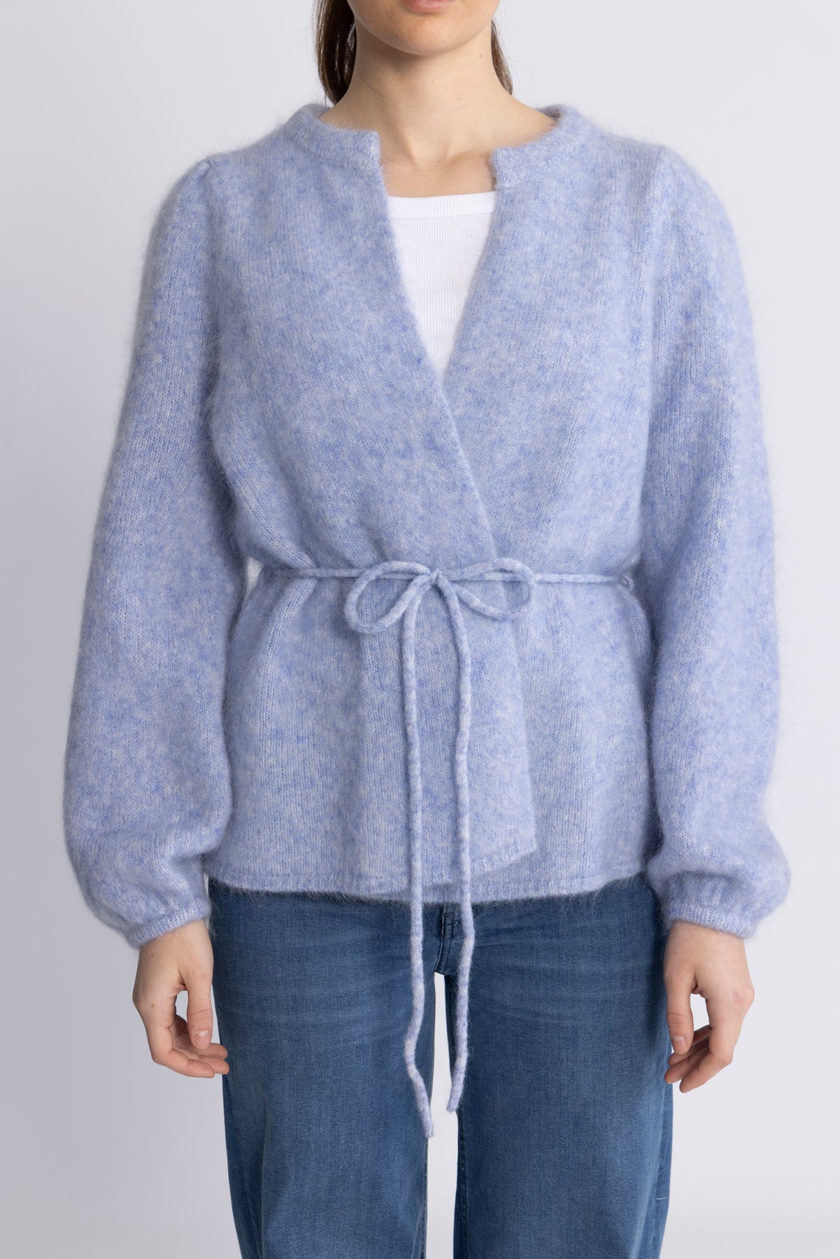 Fredrikke Chunky Cardigan - Ljusblå