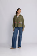 Yasmirra Embroidered Jacket S. - Capulet Olive