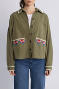 Yasmirra Embroidered Jacket S. - Capulet Olive