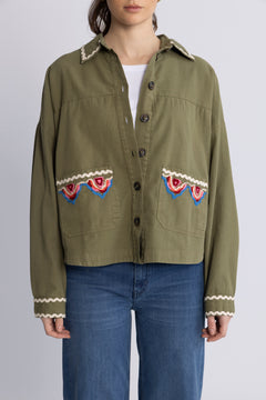Yasmirra Embroidered Jacket S. - Capulet Olive