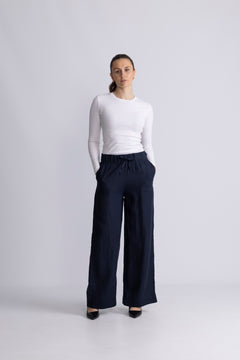 Immi Linen Pants - Navy