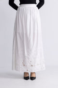 Dahlia Hw Ankle Broderi Kjol B - Bright White