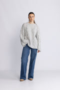 Lyza Knit - Ljusgrå Melerad