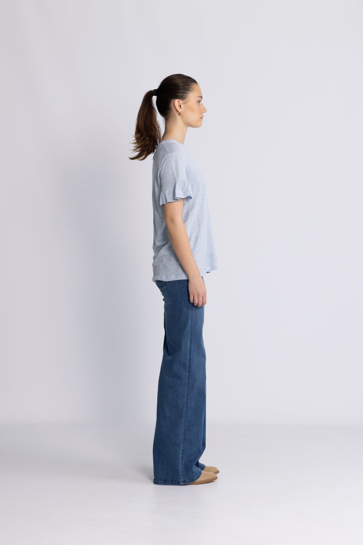 Lara Linen Tee - Kentucky Blue