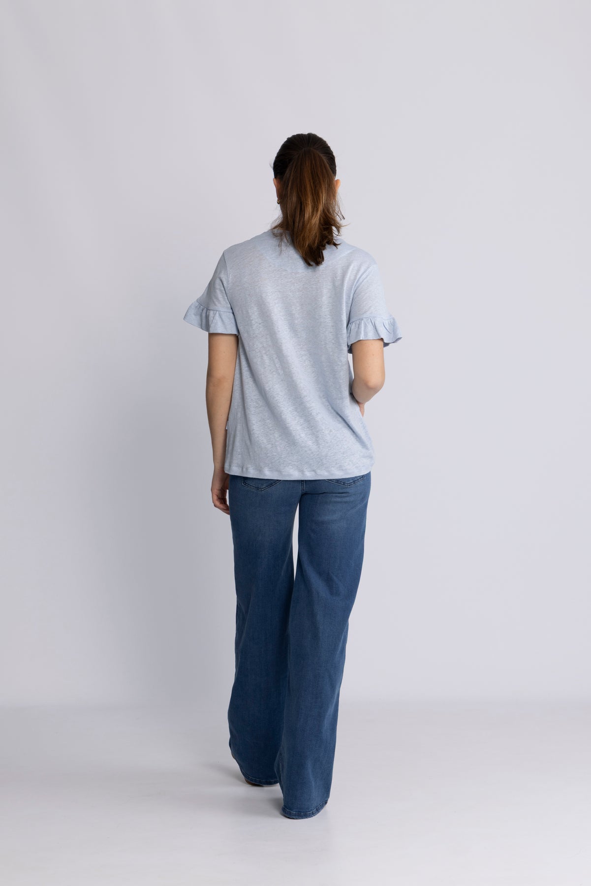 Lara Linen Tee - Kentucky Blue
