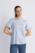 Lara Linen Tee - Kentucky Blue