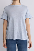 Lara Linen Tee - Kentucky Blue