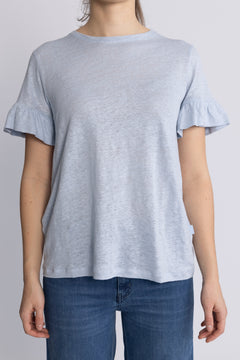 Lara Linen Tee - Kentucky Blue