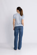Madeleine Linen Tee - Kentucky Blue